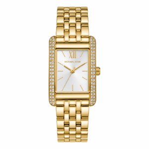 Michael Kors Gold Crystal Rectangular Watch