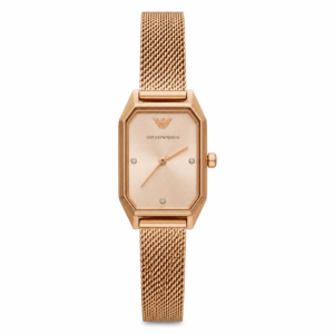 Emporio Armani Rose Gold Mesh Watch