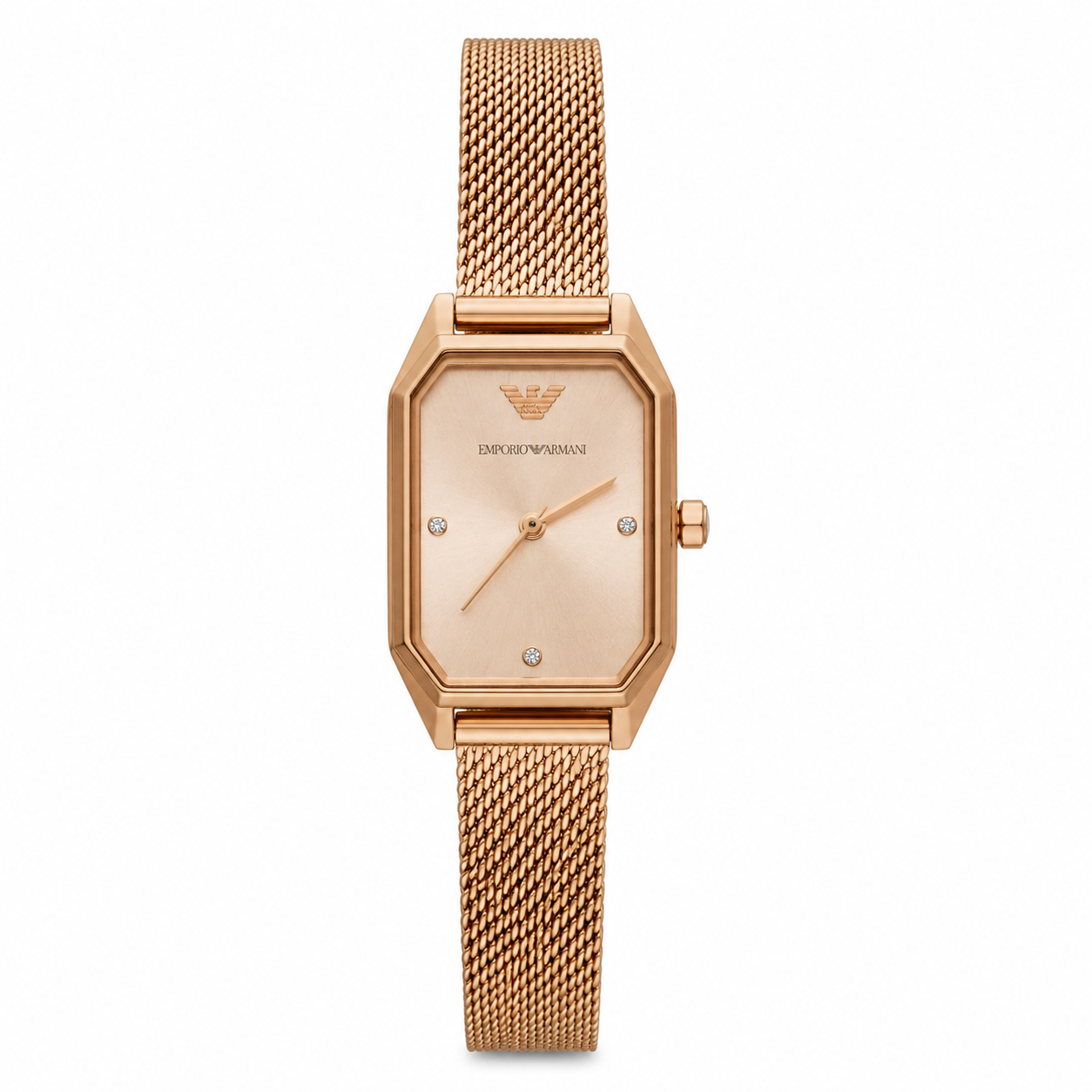 Emporio Armani Rose Gold Mesh Watch