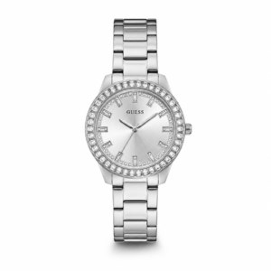 Guess Silver Crystal Watch